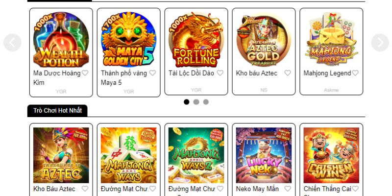Có nhiều chủ đề game đa dạng